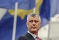 Kosovo's new President Hashim Thaci looks on during the Presidential inauguration ceremony in Pristina, Kosovo April 8, 2016. REUTERS/Armend Nimani/Pool
