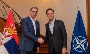 NATO Secretary General Mark Rutte with Aleksandar Vučić, President of Serbia